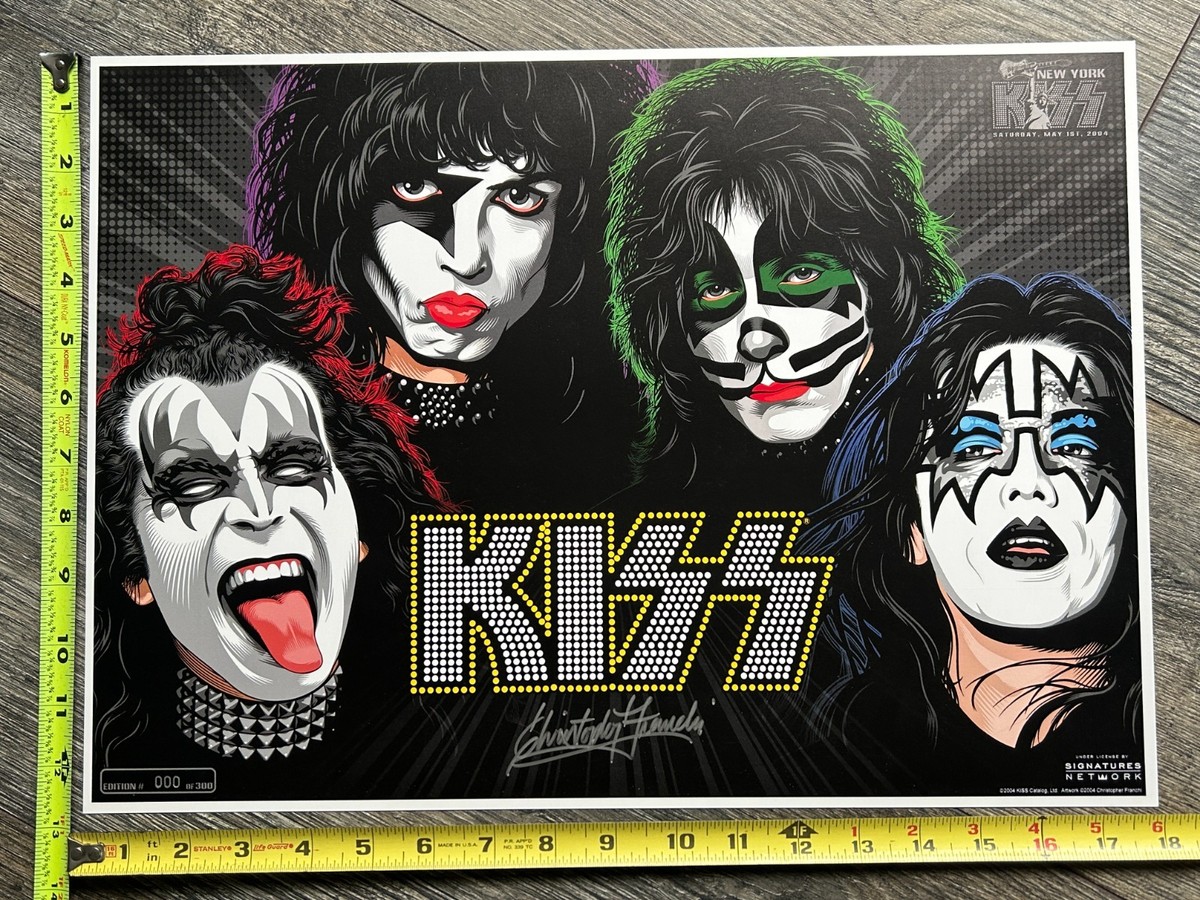 KISS Poster Print CHRIS FRANCHI Art Signed 2004 NY Kiss Expo #000