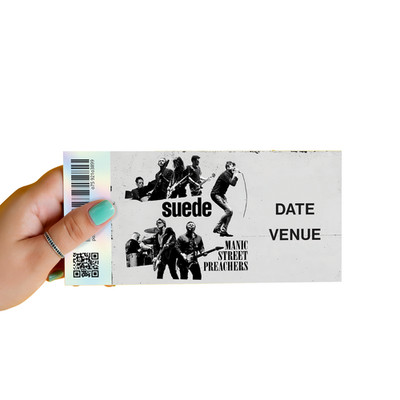 Suede & Manic Street Preachers UK Tour Konzert Stub Andenken Attrappe Ticket Stub
