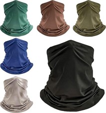 6 Pack Neck Gaiter Face Cover for UV Sun Protection, Breathable Cooling Face Mas