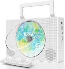 Portable CD Player Boombox with Bluetooth,Supports CD/AUX/USB/FM Radio