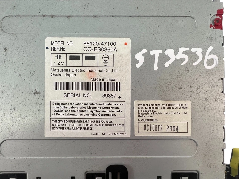 TOYOTA PRIUS Hatchback W2 Musik-Player ohne GPS 86120-47100 28361039 - Bild 3 von 4