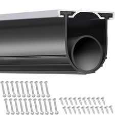 Robust U O Ring Bottom Garage Door Seal 5/16in T-End 3.75in W 16ft Black