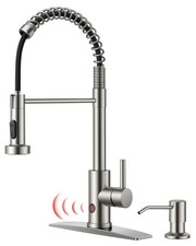 Touchless Kitchen Faucet with Soap Dispenser, Brushed Nickel
