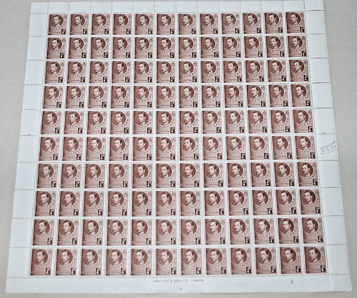 Grenada 1937 1/4d Chocolate Complete MNH Sheet of 120 SG152b