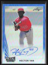 2020 Leaf Metal Draft 1990 Auto Blue Rainbow /35 Hector Yan #LA-HY1