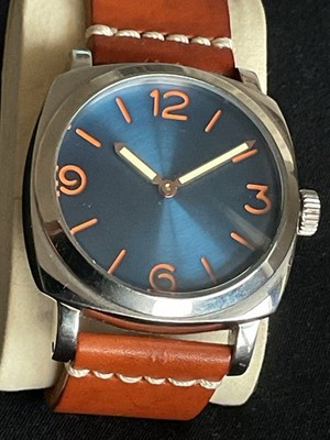 Rare Blue Mechanical Parnis Watch EUC