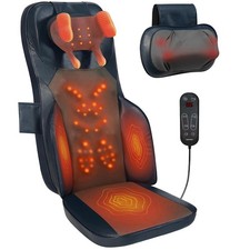 Shiatsu Neck Back Massage Cushion with Heat - 4D Kneading Massager w/Vibratio...