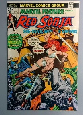 Marvel Feature #1 VF- Red Sonja in Featured Title Marvel 1975