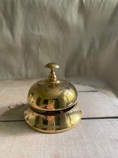Brass Elegant Hotel Bell  Floral Ornament Bell  Table Bell Brass Front Desk Bell