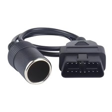 Universal ABS OBD2 Car Cigarette Lighter 16 Pin Socket Power 1 Way Adapter