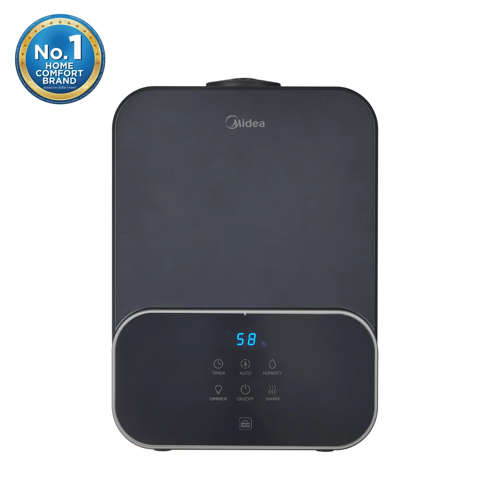 Midea Smart Digital Touch Panel 1.6 Gallon Warm Cool Mist Ul