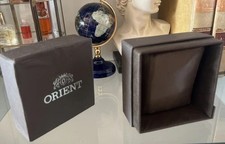 🔴 ORIENT box scatola orologio polso marrone cofanetto custodia effetto seta