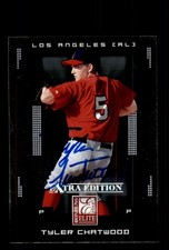 Signed Baseball Card Auto 2008 Donruss Elite #92 Tyler Chatwood Angels