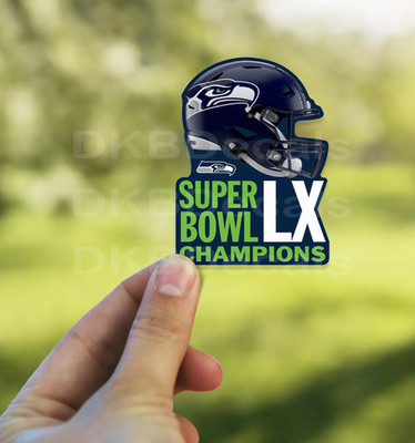 Seattle Seahawks -  Super Bowl LX Champions 4.5'' x 3.25'' Glossy Vinyl Sticker