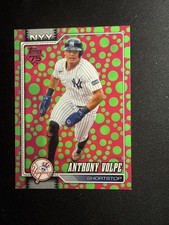 2026 Topps #308 Anthony Volpe Holiday Polka Dots Green / Pink New York Yankees