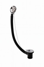 Traditional Bath Combined Waste & Overflow - Brushed Nickel Plug and Chain Waste