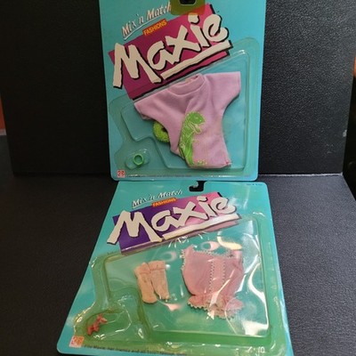 1987Hasbro Mix 'n Match Fashions Maxie Doll  T-Rex Dino shirt  and Top  pair