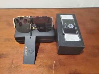 Versace Sunglasses Black with gold trim. New, in original box