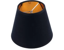 Black Copper lined Empire Small Lamp Shade Clip on for Candelabra Bulb 3.5x6x5"