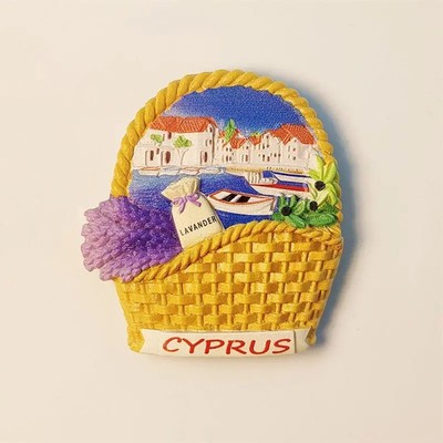 Cyprus Fridge Magnet Refrigerator Sticker Resin  the Mediterranean Sea  Souvenir