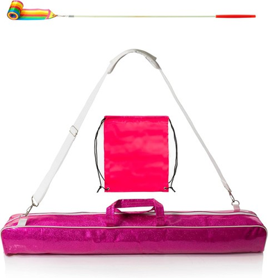 #ad Baton Twirling Case Pink Sparkly 30in Bag Adjustable Strap Waterproof PU C $12.99