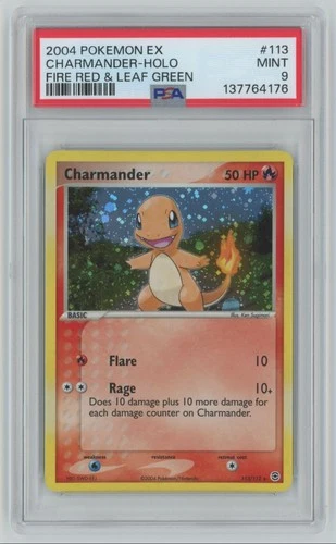 2004 Pokemon EX Fire Red & Leaf Green Charmander PSA 9 Holo #113