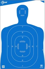 EZ-Aim Silhouette Targets for Shooting - Human Body Paper 100 Pack, Blue 