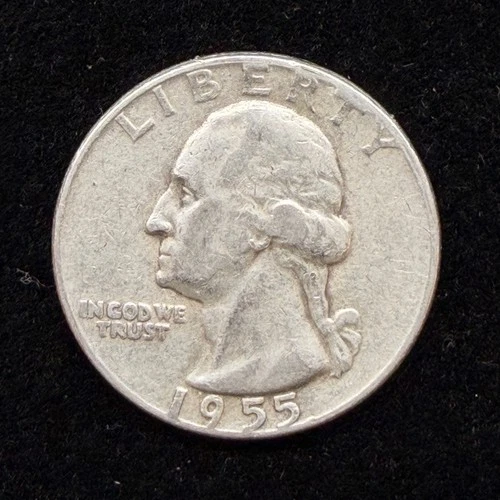 90% Silver - 1955 Washington Quarter  - 14-4