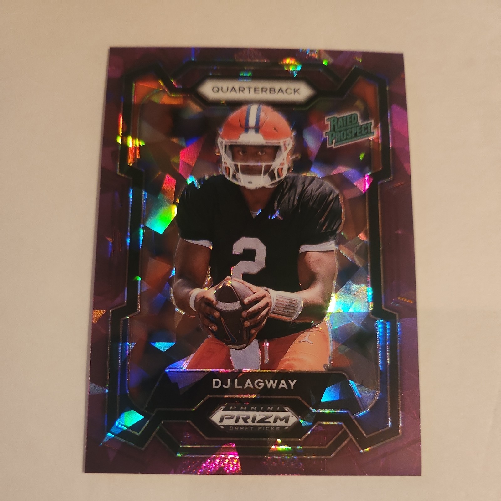 2024 Prizm Draft Picks DJ Lagway Purple Ice Rated Prospect #110/149 rc