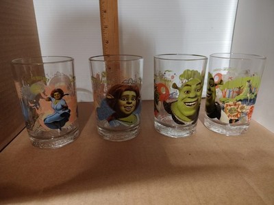 Shrek the Third McDonalds Glass Set 4 Fiona Shrek DreamWorks Collectible...