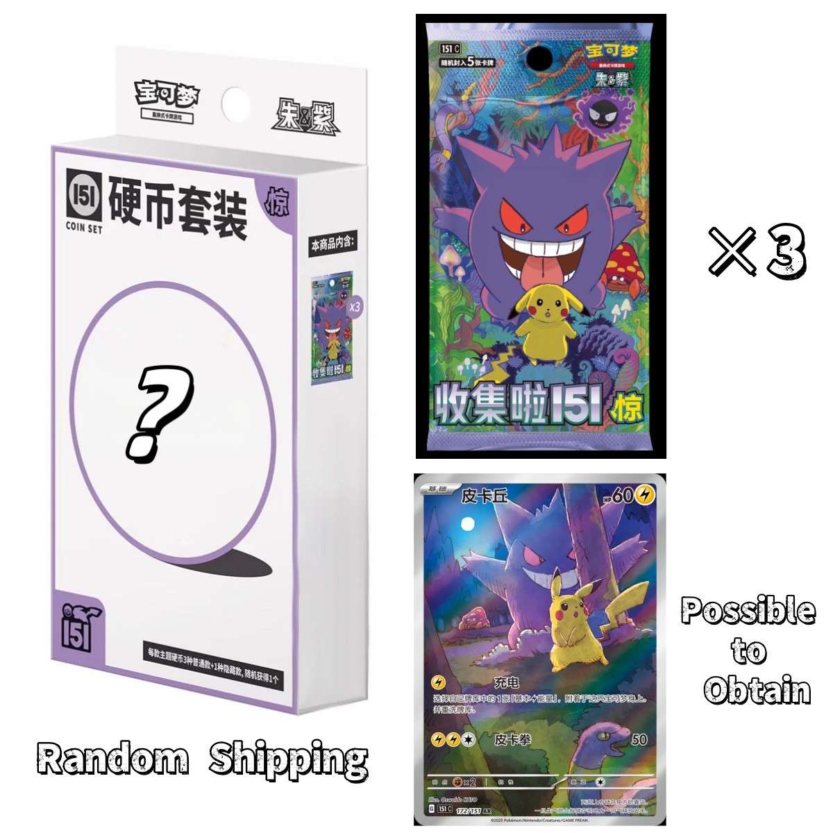 Pokemon Chinese Collect 151 Surprise Coin Set IN STOCK