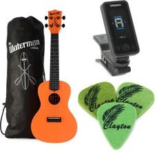 Kala The Waterman Concert Ukulele Essentials Bundle - Orange