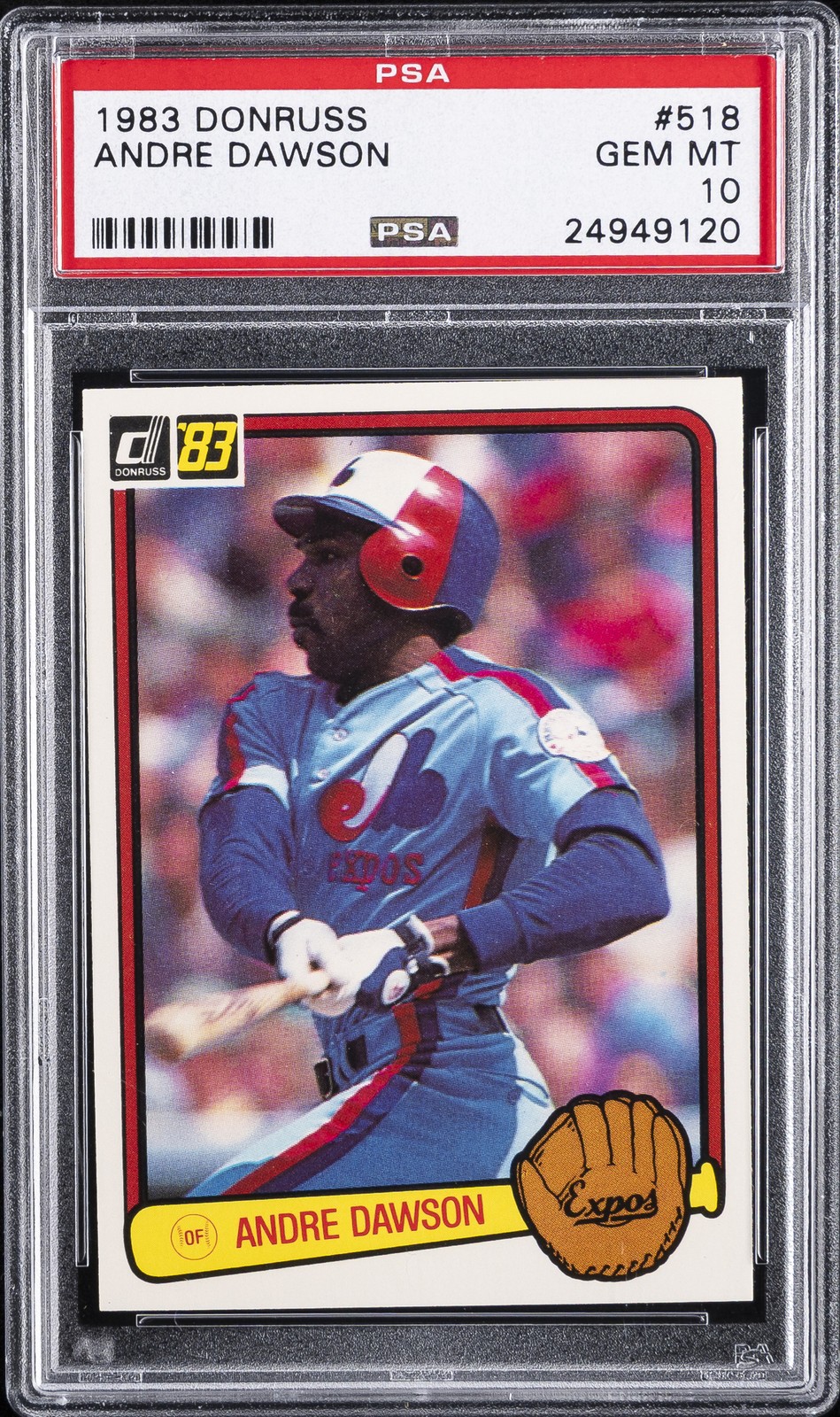 1983 DONRUSS #518 ANDRE DAWSON PSA 10