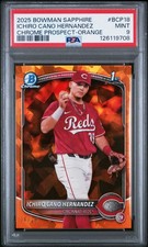 2025 BOWMAN SAPPHIRE ED CHROME PROSPECTS ICHIRO CANO HERNANDEZ 18/25 PSA 9