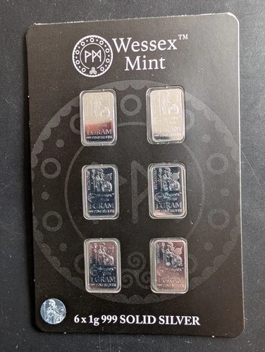 Wessex Mint Fine Silver 6 x 1g Britannia