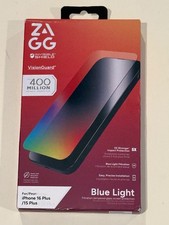 ZAGG iPhone 16/15 Plus Blue Light Invisible Shield Scratch Screen Protector NEW