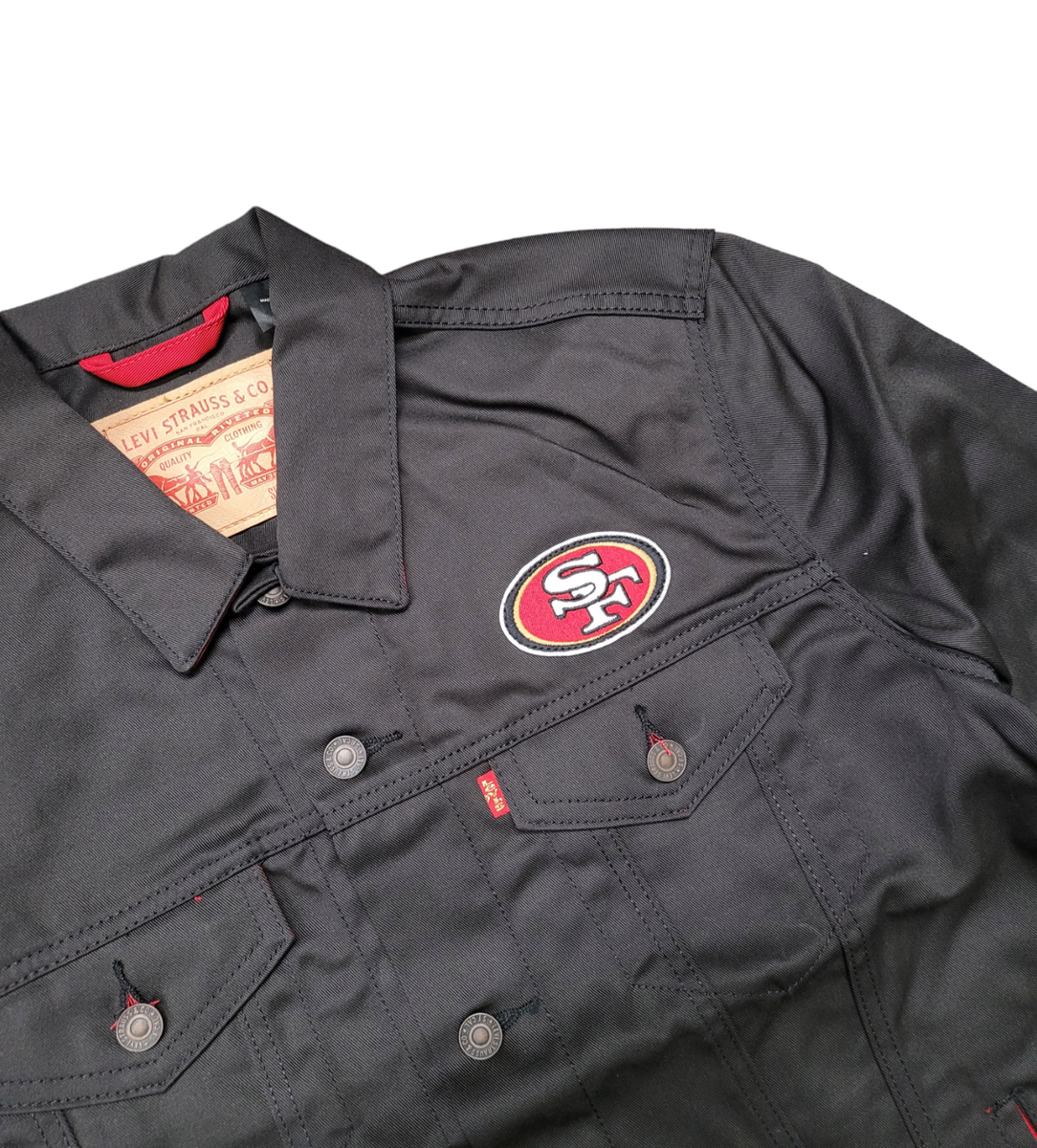 Levi's NFL San Francisco 49ers Black Twill L Trucker Button-Up