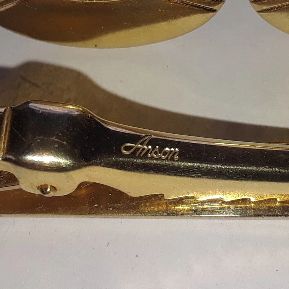 Lote de gemelos y clips de corbata vintage retro Anson y varios otros clips de corbata Foto 2 de 4