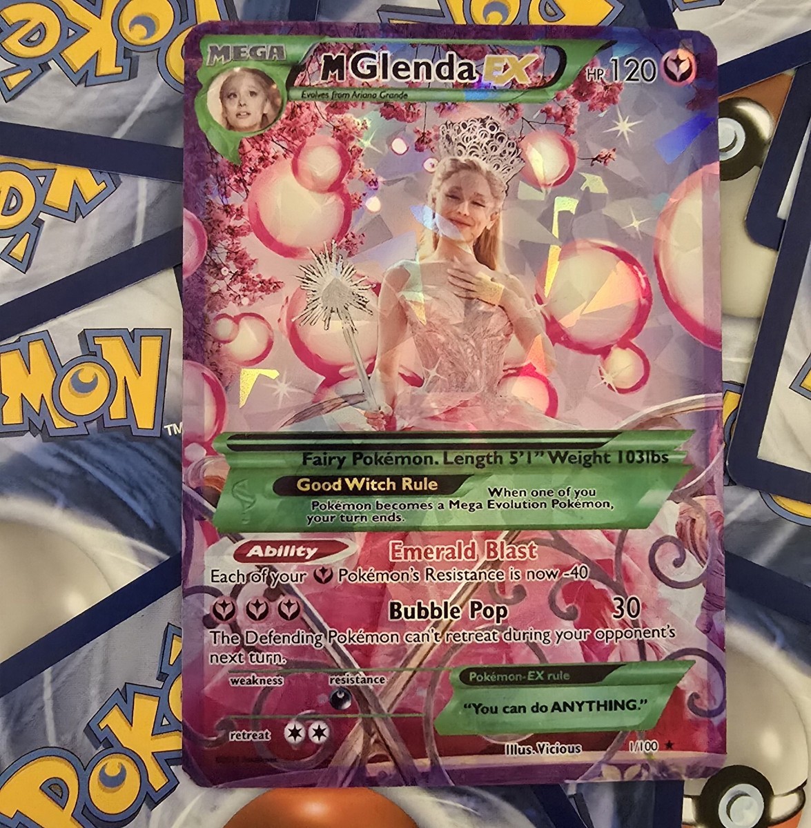 Glenda Wicked Ariana Grande Pokemon Card