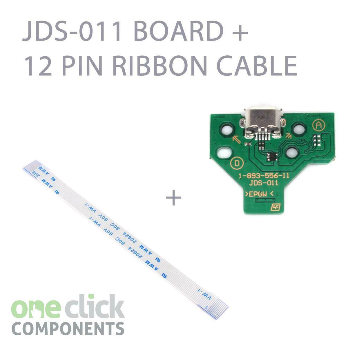 JDS-011 USB Charging Board & 12 Pin Ribbon Cable for Sony PS4 Controller