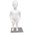 Child Plastic Egg Head Display Mannequin – Glossy White-70cm