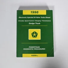 1998 Dodge Diesel Truck 24 Valve Turbo Service Repair Shop Manual Diagnostic
