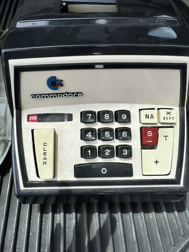 Vintage Commodore Adding machine With Tape And Cover Full Size | eBay