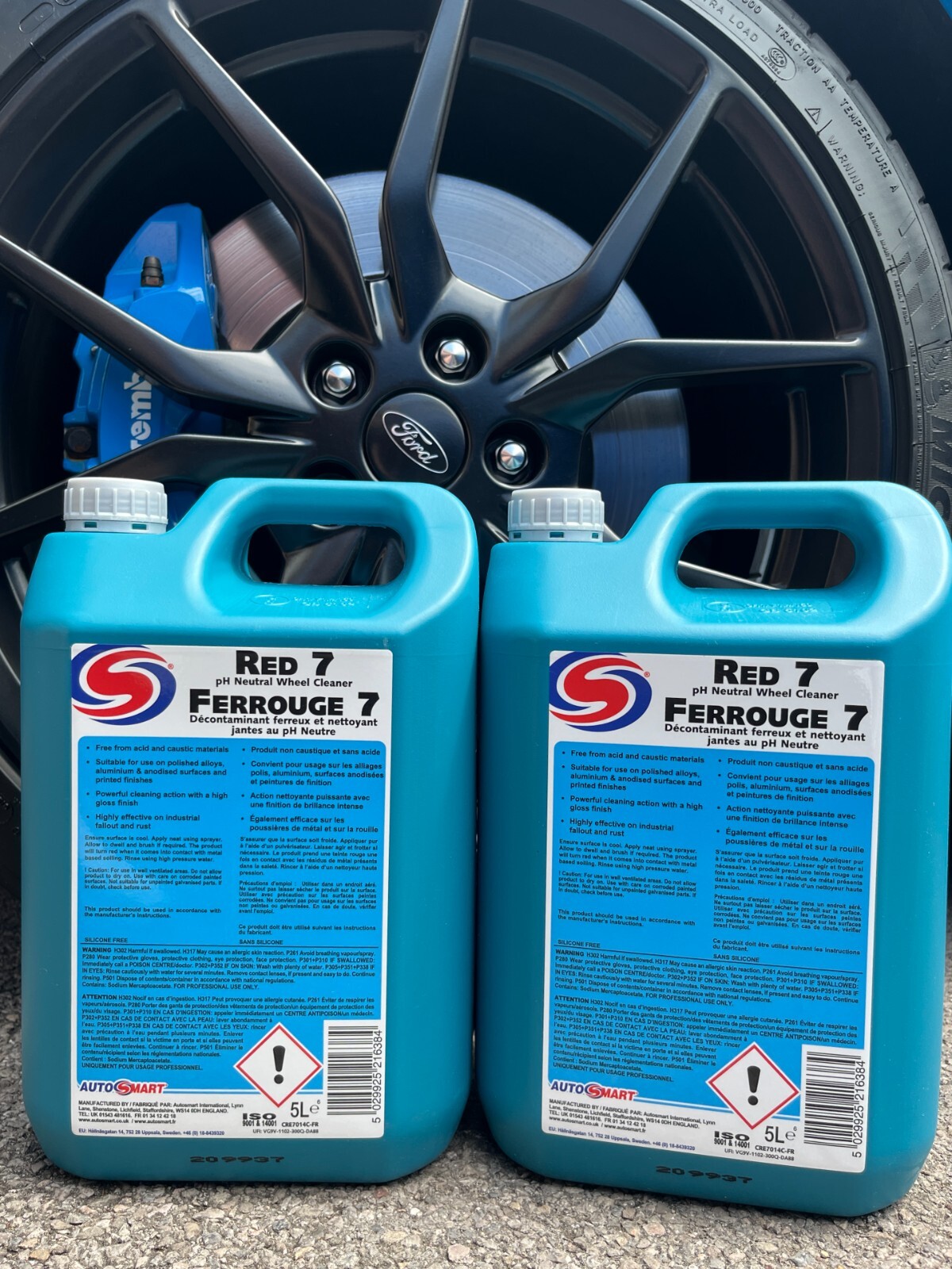 2 x Autosmart Red 7 PH Neutral Wheel Cleaner and Fallout Remove 5 L ...