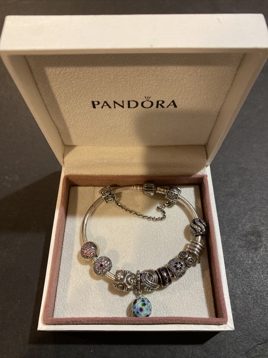 Authentic Pandora Sterling Silver Pandora Charms Bracelet