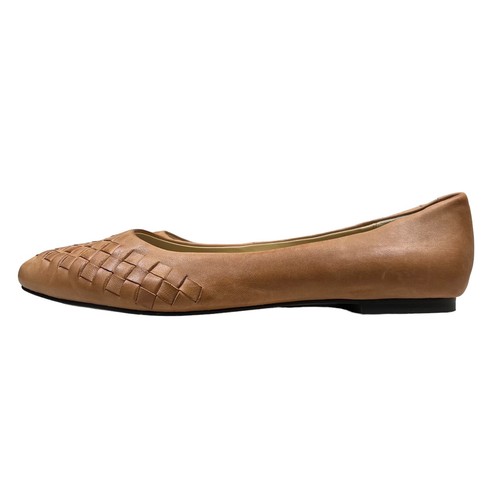 Trotters Estee Flats Tan Woven Leather Cushioned Pointed Toe Women Size 9N - Picture 3 of 8