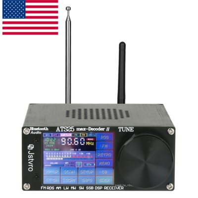 ATS25 Max Decoder II Bluetooth Full Radio Receiver FM SW SSB MW LW 2.4'' Touch US