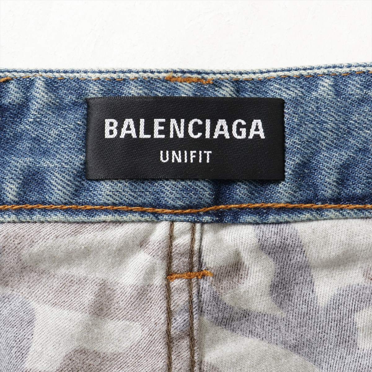 Balenciaga 21AW Cotton & Polyester Denim Pants XS Men's Blue Balenciaga 21AW Cotton & Polyester Denim Pants XS Men's Blue