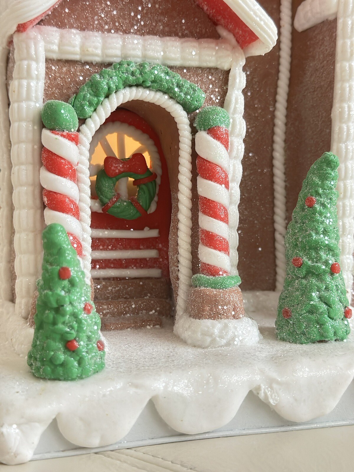 Christmas Gingerbread Peppermint House Mansion Lighted 15" NEW eBay