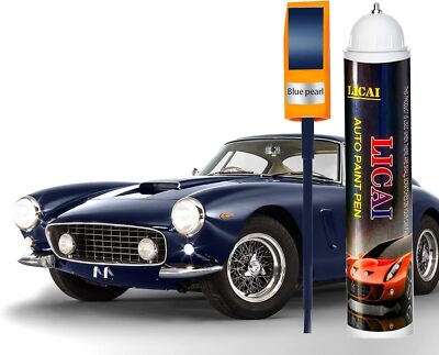 2 in 1 Dark Blue Touch Up Paint For Cars,Automotive Car Paint Pen Scratch Repair